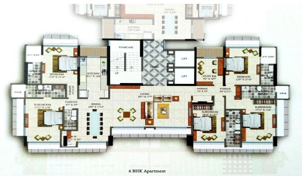 Prestige Nautilus 6 BHK Floor Plan